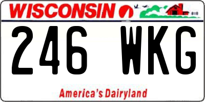 WI license plate 246WKG