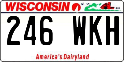 WI license plate 246WKH