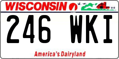 WI license plate 246WKI