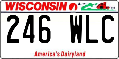 WI license plate 246WLC