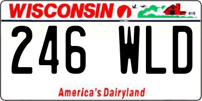 WI license plate 246WLD
