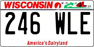 WI license plate 246WLE