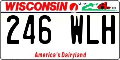 WI license plate 246WLH