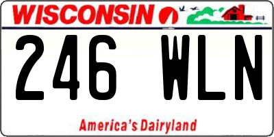 WI license plate 246WLN
