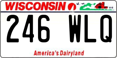 WI license plate 246WLQ