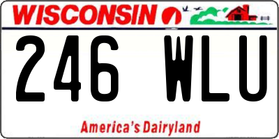 WI license plate 246WLU