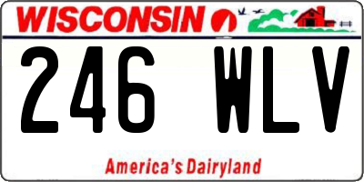 WI license plate 246WLV