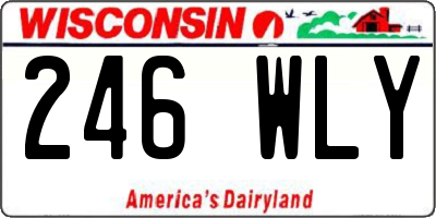 WI license plate 246WLY