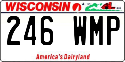 WI license plate 246WMP