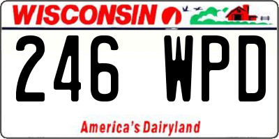 WI license plate 246WPD