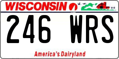 WI license plate 246WRS