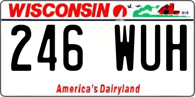 WI license plate 246WUH