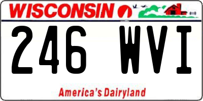 WI license plate 246WVI