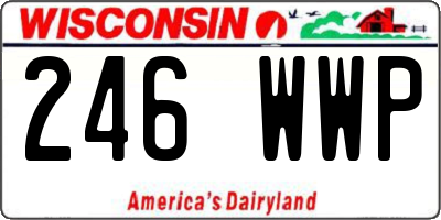 WI license plate 246WWP