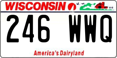 WI license plate 246WWQ
