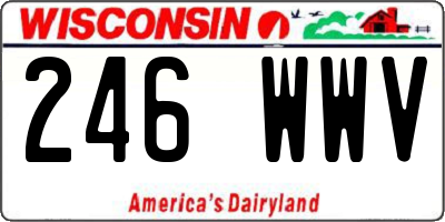 WI license plate 246WWV