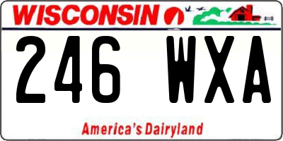 WI license plate 246WXA