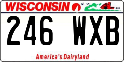 WI license plate 246WXB