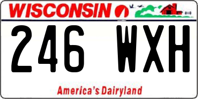 WI license plate 246WXH