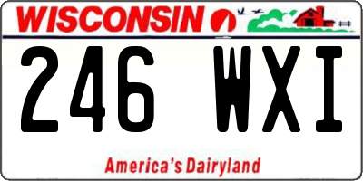 WI license plate 246WXI