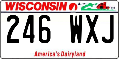 WI license plate 246WXJ