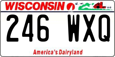 WI license plate 246WXQ