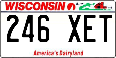 WI license plate 246XET