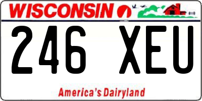WI license plate 246XEU