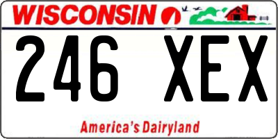 WI license plate 246XEX