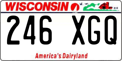 WI license plate 246XGQ