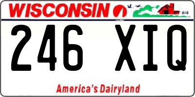 WI license plate 246XIQ