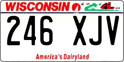 WI license plate 246XJV