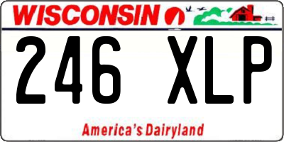 WI license plate 246XLP