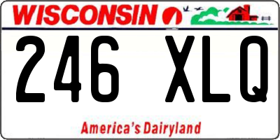 WI license plate 246XLQ