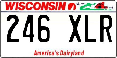 WI license plate 246XLR
