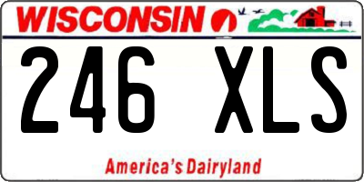 WI license plate 246XLS