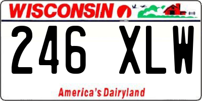 WI license plate 246XLW