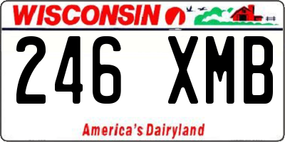 WI license plate 246XMB