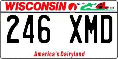 WI license plate 246XMD
