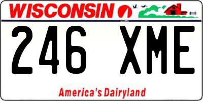 WI license plate 246XME