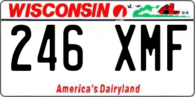 WI license plate 246XMF