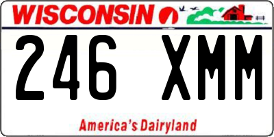 WI license plate 246XMM