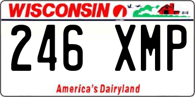 WI license plate 246XMP