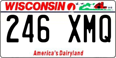 WI license plate 246XMQ