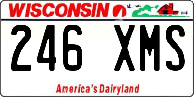 WI license plate 246XMS