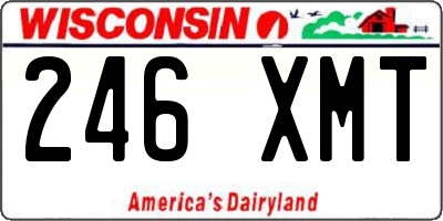 WI license plate 246XMT