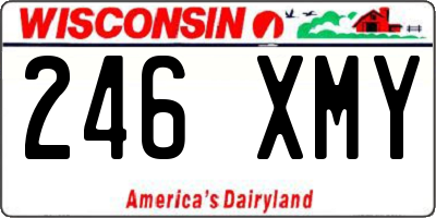 WI license plate 246XMY