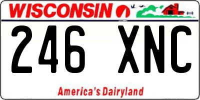 WI license plate 246XNC