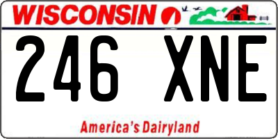 WI license plate 246XNE
