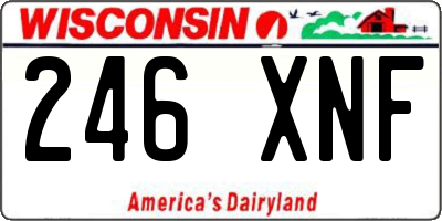 WI license plate 246XNF